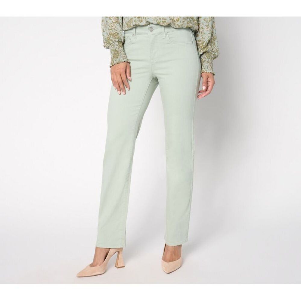 Truth + Style Women's Pants Sz 24 Tall Sure Marilyn Straight Leg Green A679088